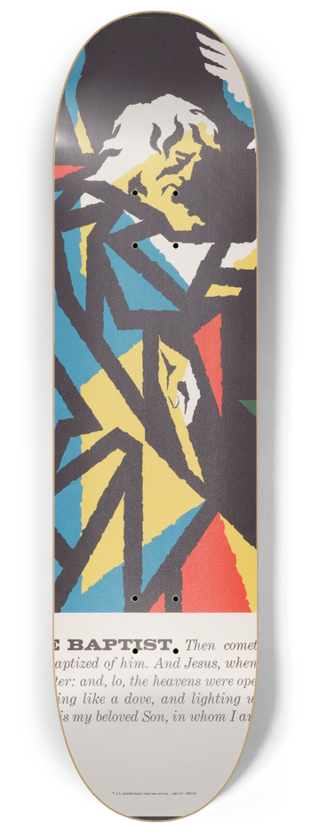 Joseph Binder - St. John The Baptist 8.25 inch art skate deck