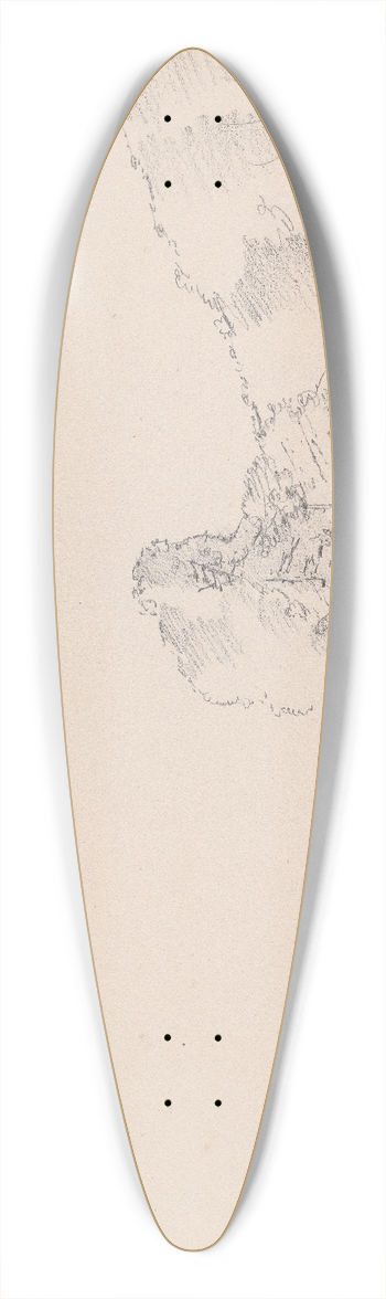 James Moore - Alton Castle, England 39.3 inch art pintail longboard deck