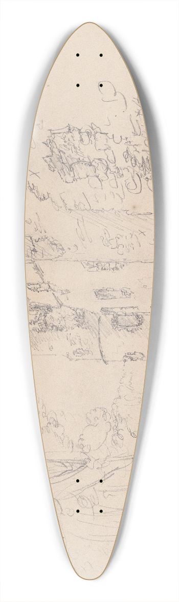 James Moore - Boyne Castle, Scotland. 39.3 inch art pintail longboard deck