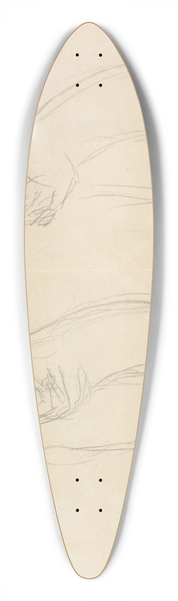 James Sowerby - Two Weasels. 39.3 inch art pintail longboard deck