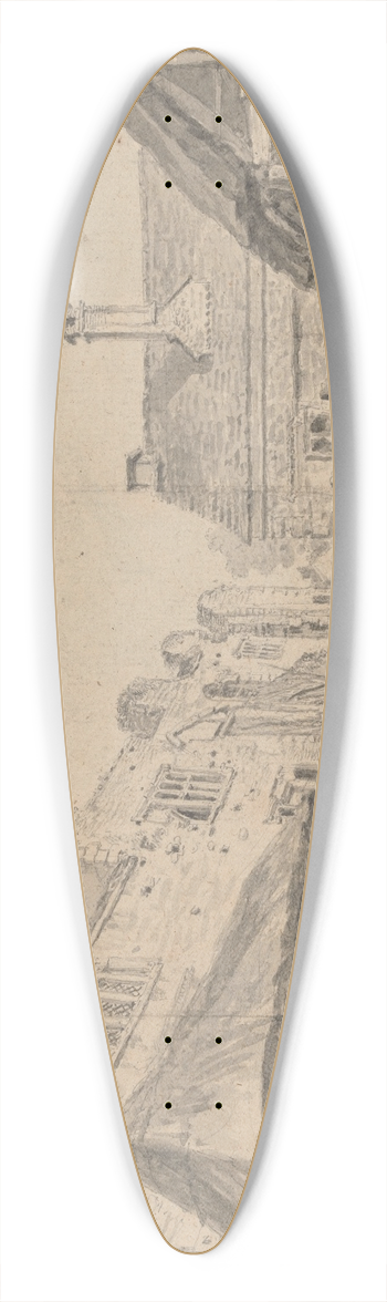 James Ward - Collcombe Castle, Devonshire 39.3 inch art pintail longboard deck