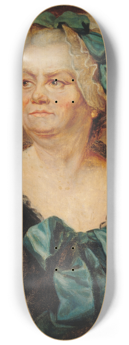 Joseph Ducreux - Presumed portrait of Madame Ducreux, the artists mother 8.25 inch art skate deck