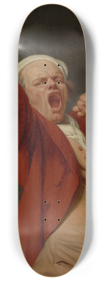 Joseph Ducreux - Self-Portrait, Yawning 8.25 inch art skate deck