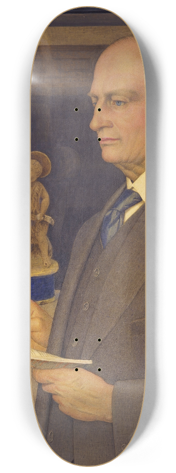 Joseph Edward Southall - Portrait of Sir Whitworth Wallis (1855-1927) 8.25 inch art skate deck