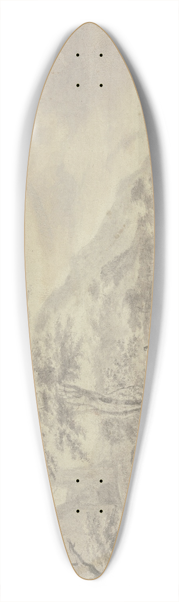 Jan Both - River landscape with figures 39.3 inch art pintail longboard deck