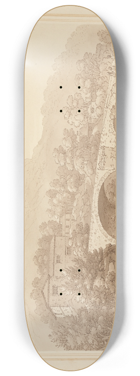 Joseph Farington - Brathay Bridge. 8.25 inch art skate deck