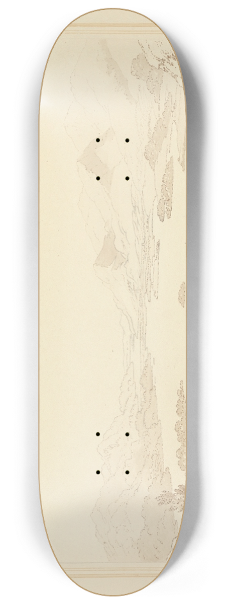 Joseph Farington - General View of Lake of Derwent Water 8.25 inch art skate deck