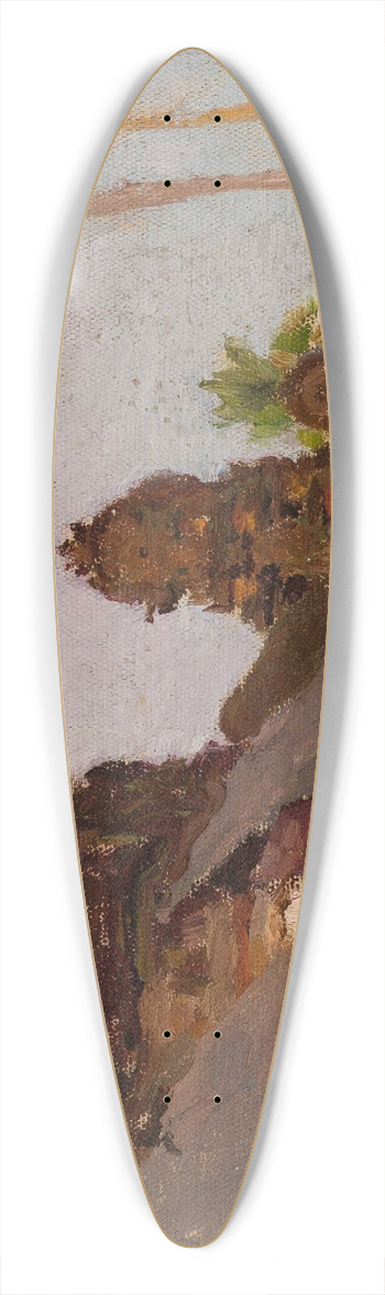 Jan Cigliski - City street  study. From the journey to India 39.3 inch art pintail longboard deck