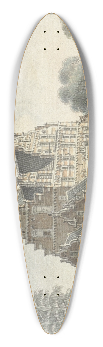 Jan de Beijer - Het Huis Den Dam bij Zutphen 39.3 inch art pintail longboard deck