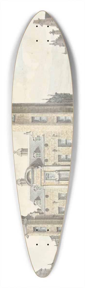 Jan de Beijer - Het stadhuis van Venlo 39.3 inch art pintail longboard deck