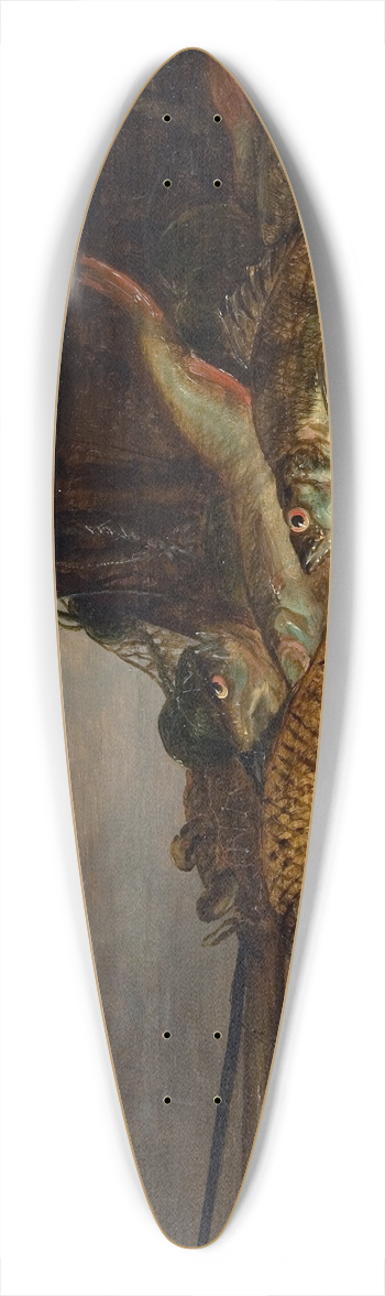 Jan Dirven - Still Life with Fish 39.3 inch art pintail longboard deck