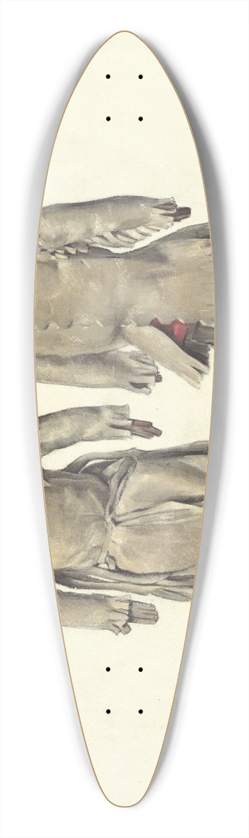 Jane Iverson - Cree Indian Dolls 39.3 inch art pintail longboard deck