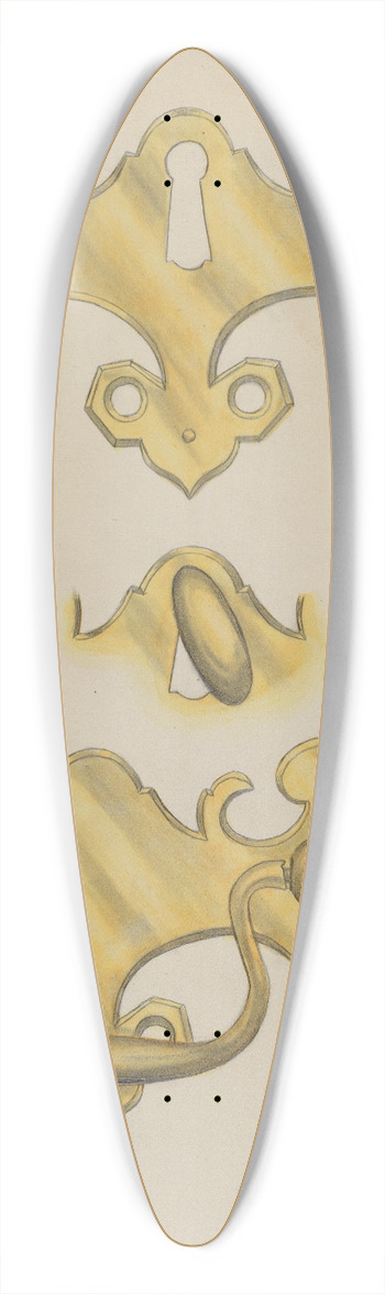 Janet Riza - Drawer Pull 39.3 inch art pintail longboard deck