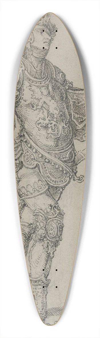 Jan Gossaert - Standing warrior 39.3 inch art pintail longboard deck