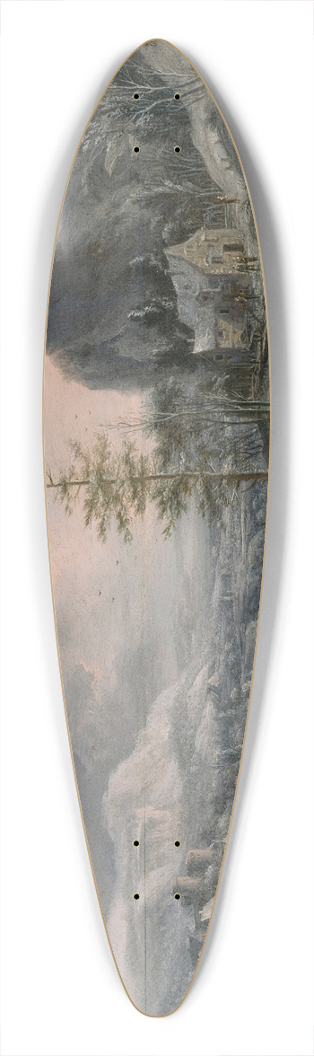 Jan Griffier - A Winter Scene 39.3 inch art pintail longboard deck