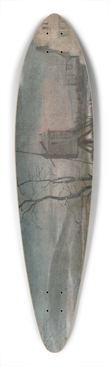Jan Griffier - Winter landscape 39.3 inch art pintail longboard deck