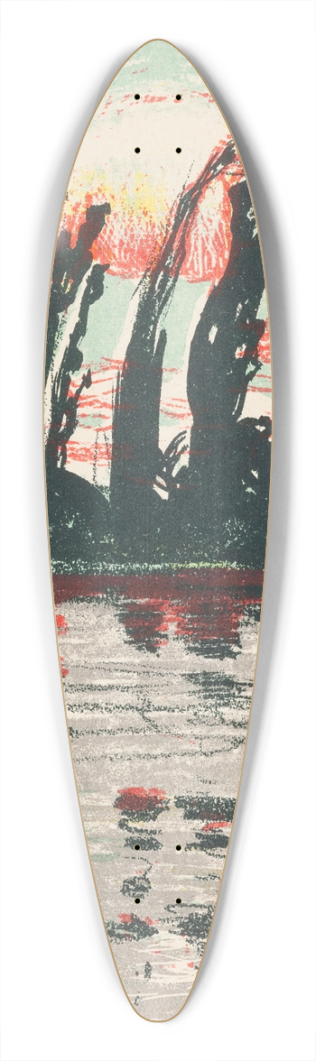 Jan Stanislawski - Poplars 39.3 inch art pintail longboard deck