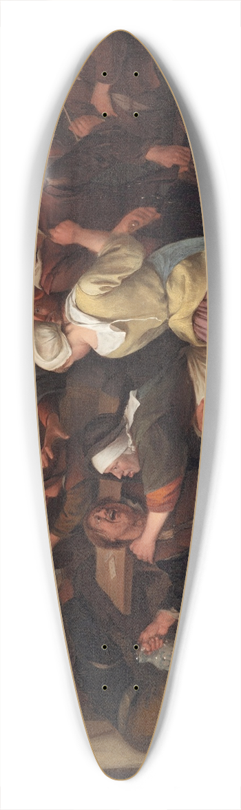 Jan Steen - Gamblers Quarreling 39.3 inch art pintail longboard deck