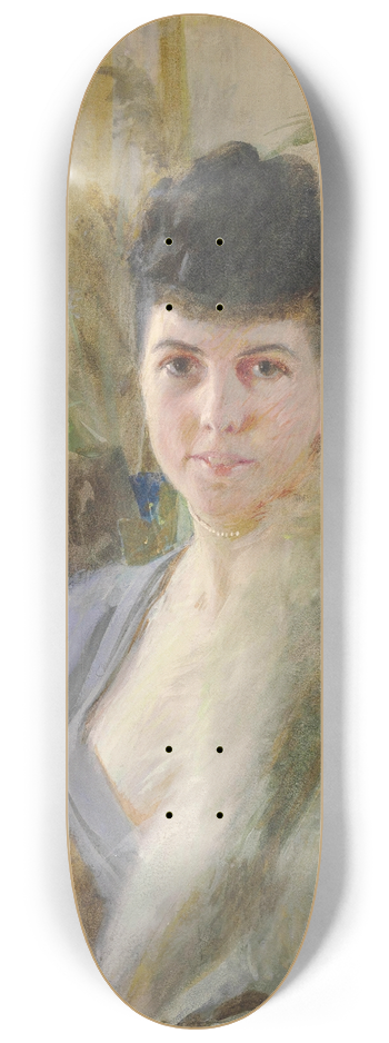 Anders Zorn - Portrait of a Lady in a Drawing Room 8.25 inch art skate deck