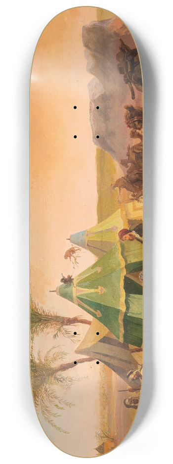 Joseph Heicke - A Bedouin Encampment 8.25 inch art skate deck
