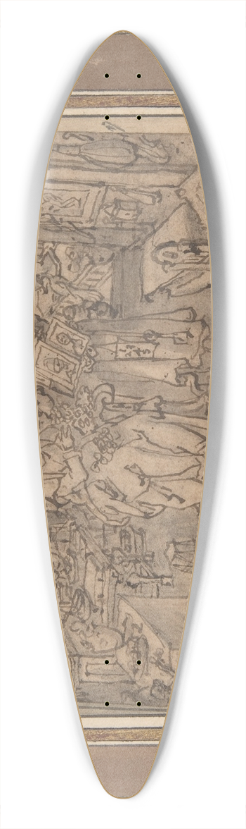 Jan van der Straet - Vanitas 39.3 inch art pintail longboard deck