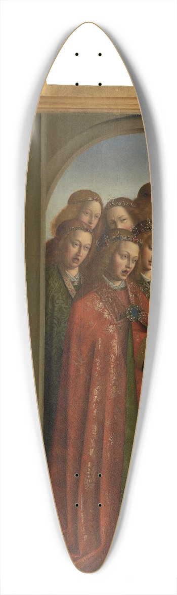 Jan van Eyck - Adam and Singing Angels 39.3 inch art pintail longboard deck