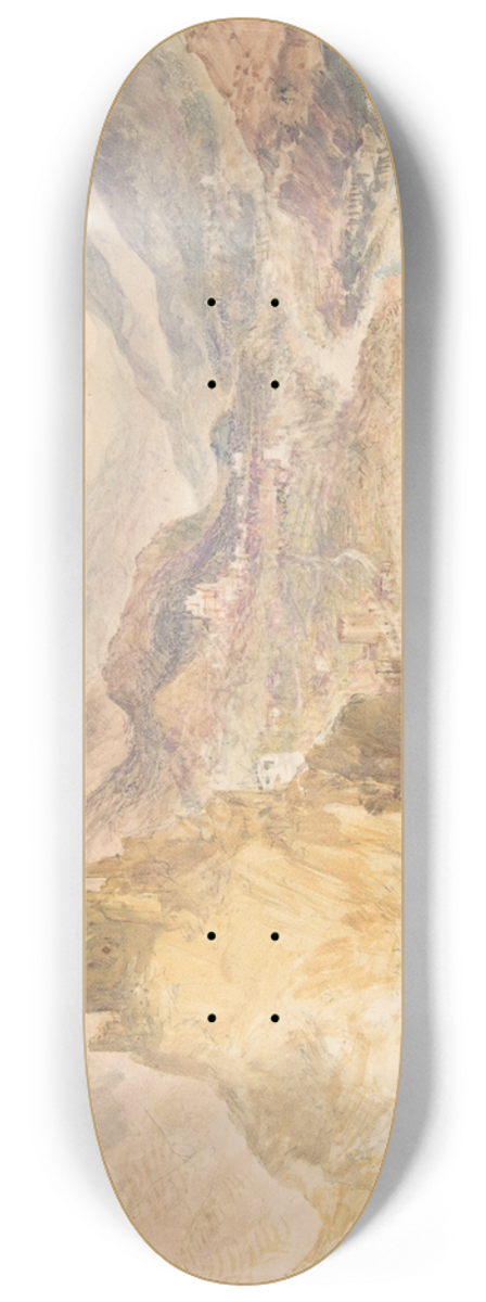 Joseph Mallord William Turner - Chatel Argent and the Val dAosta from above Villeneuve 8.25 inch art skate deck