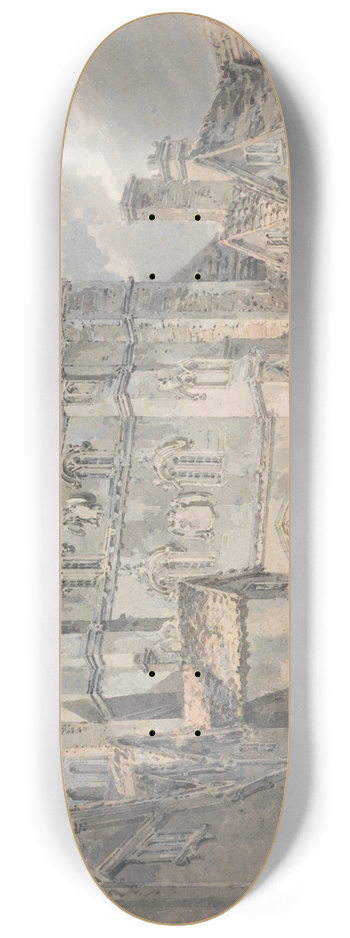 Joseph Mallord William Turner - Christ Church Gate, Canterbury 8.25 inch art skate deck