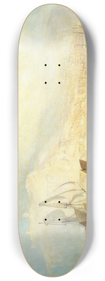 Joseph Mallord William Turner - Line Fishing, Off Hastings 8.25 inch art skate deck