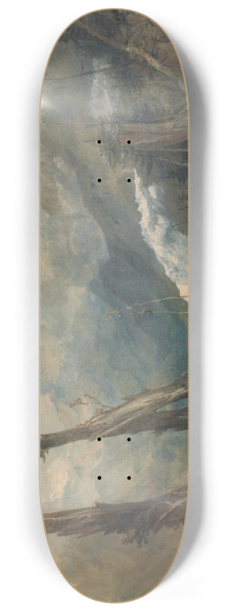 Joseph Mallord William Turner - Mer de Glace, in the Valley of Chamouni, Switzerland 8.25 inch art skate deck