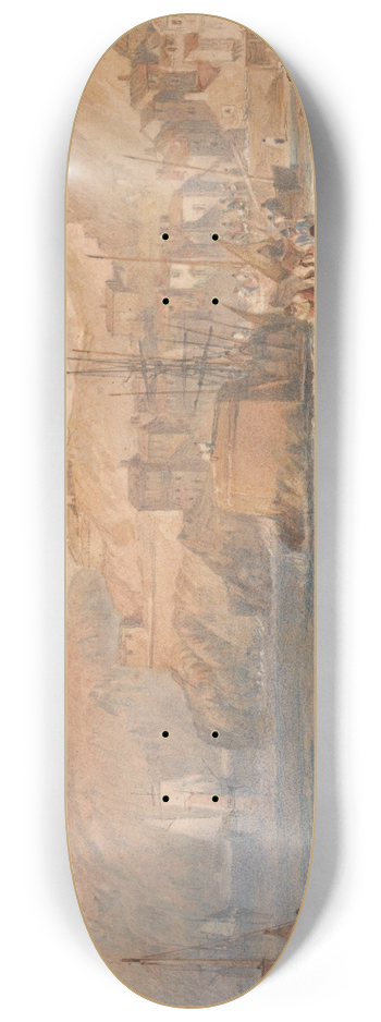 Joseph Mallord William Turner - St. Mawes, Cornwall 8.25 inch art skate deck