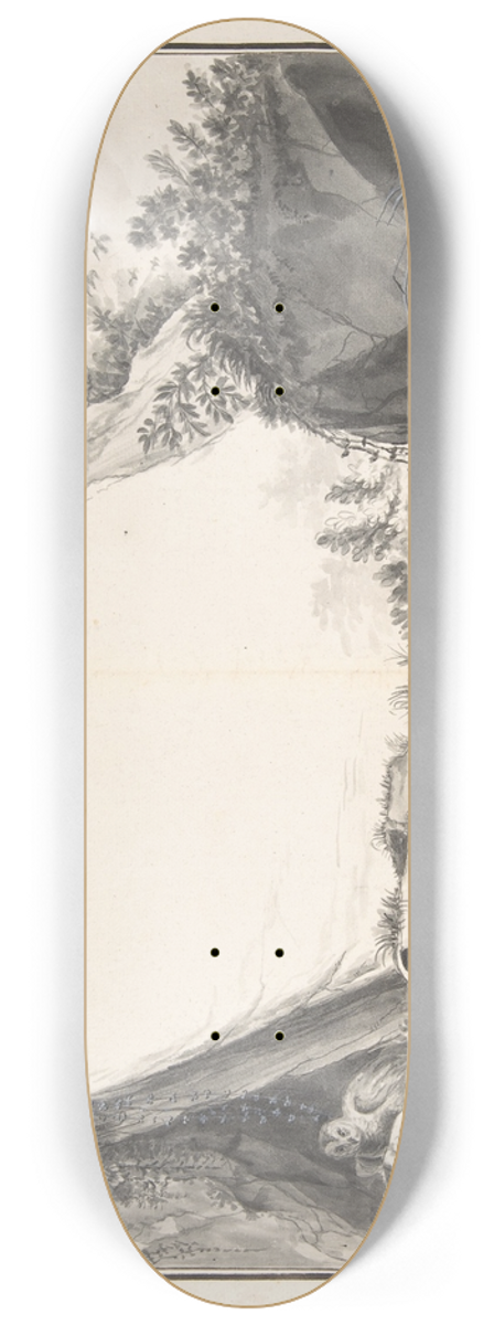 Joseph Martin Niderst - Design for a Title Page; Rocks and Animals 8.25 inch art skate deck