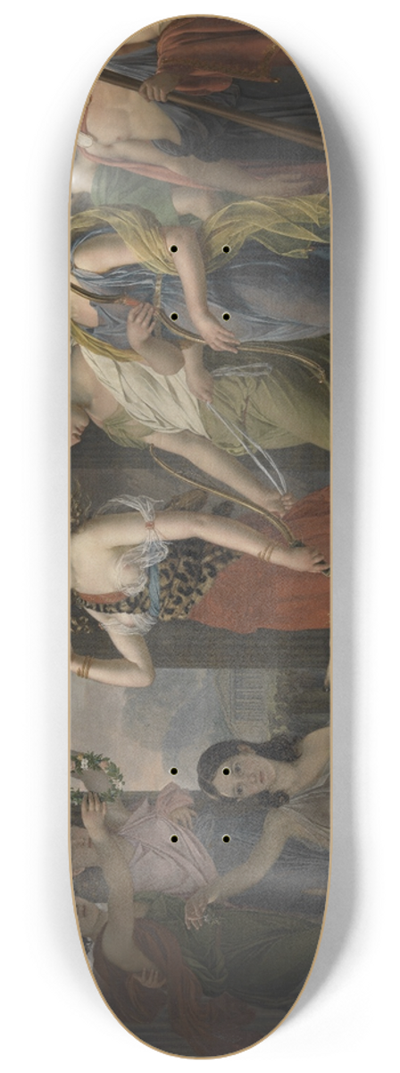 Joseph Paelinck - Beautiful Anthia leads her companions to the temple of Diana in Ephesus 8.25 inch art skate deck