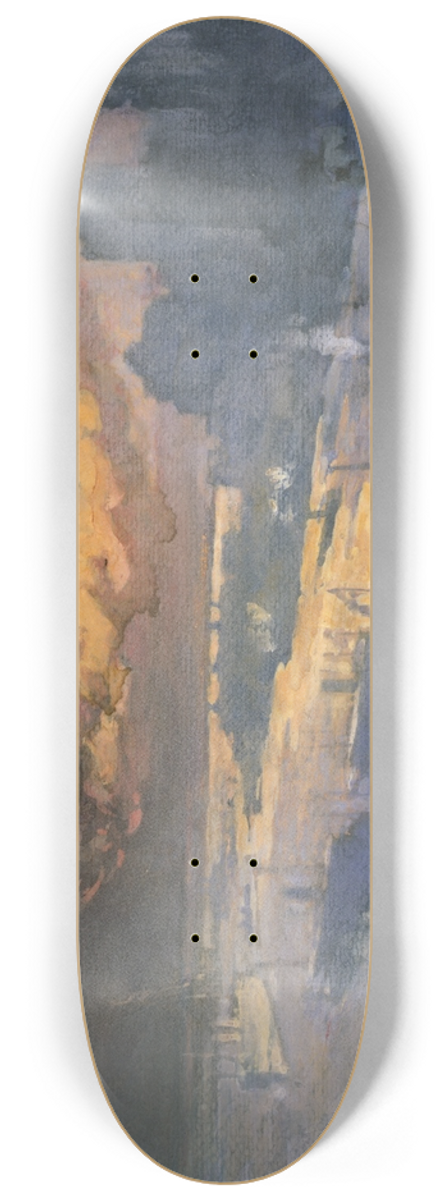 Joseph Pennell - Reflective river 8.25 inch art skate deck