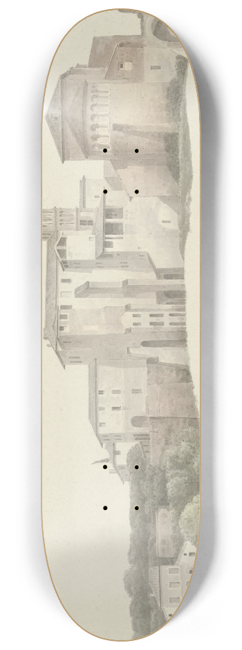 Josephus Augustus Knip - Basilica and Monastery of Santi Giovanni e Paolo in Rome 8.25 inch art skate deck