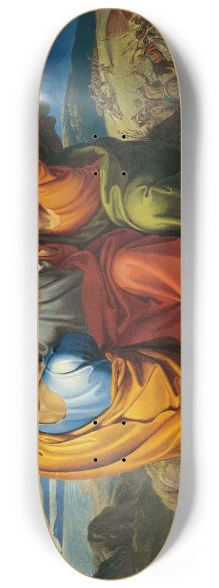Joseph von Fhrich - The praying Moses with Aaron and Hur on the mountain Horeb 8.25 inch art skate deck