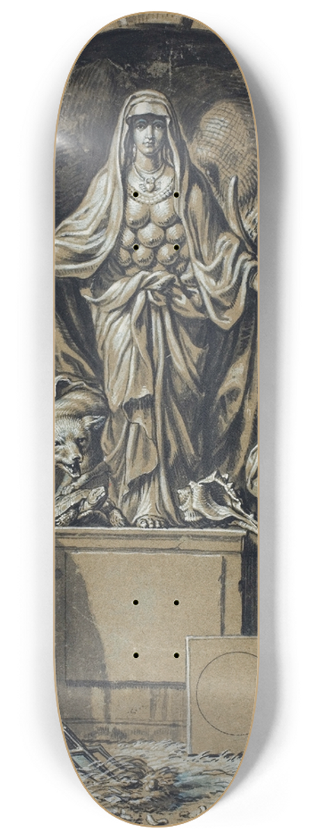 Joseph Werner - Diana of Ephesus as Allegory of Nature 8.25 inch art skate deck
