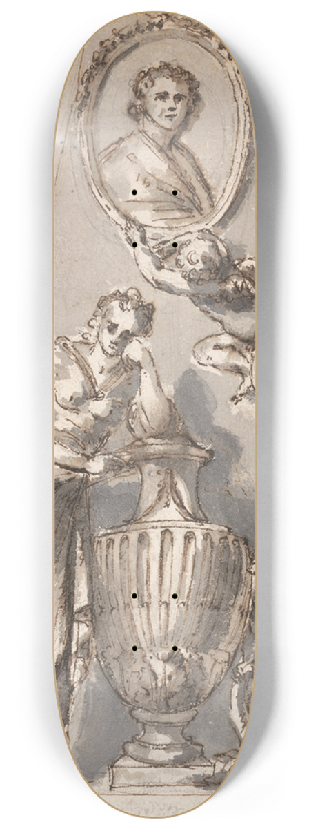 Joseph Wilton - Design for a Monument 8.25 inch art skate deck