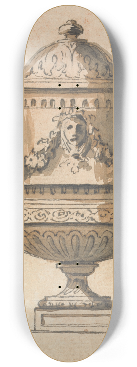 Joseph Wilton - Design for an Urn 8.25 inch art skate deck