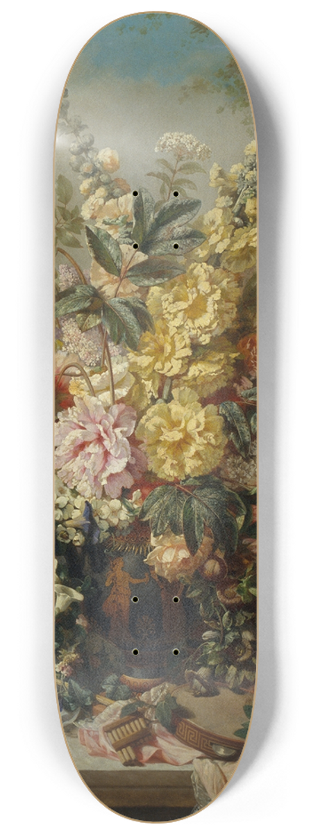Josep Mirabent - Large Vase with Flowers 8.25 inch art skate deck