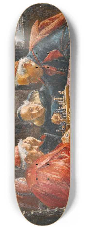 Jos Gallegos Y Arnosa - A Game Of Chess 8.25 inch art skate deck