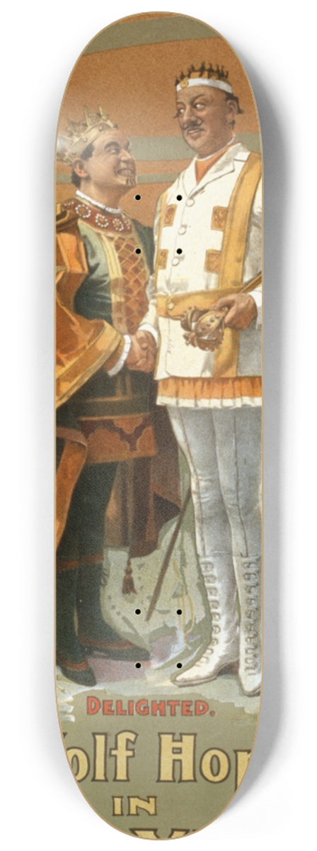 J. Ottman Lith Co. - De Wolf Hopper in Happyland 8.25 inch art skate deck