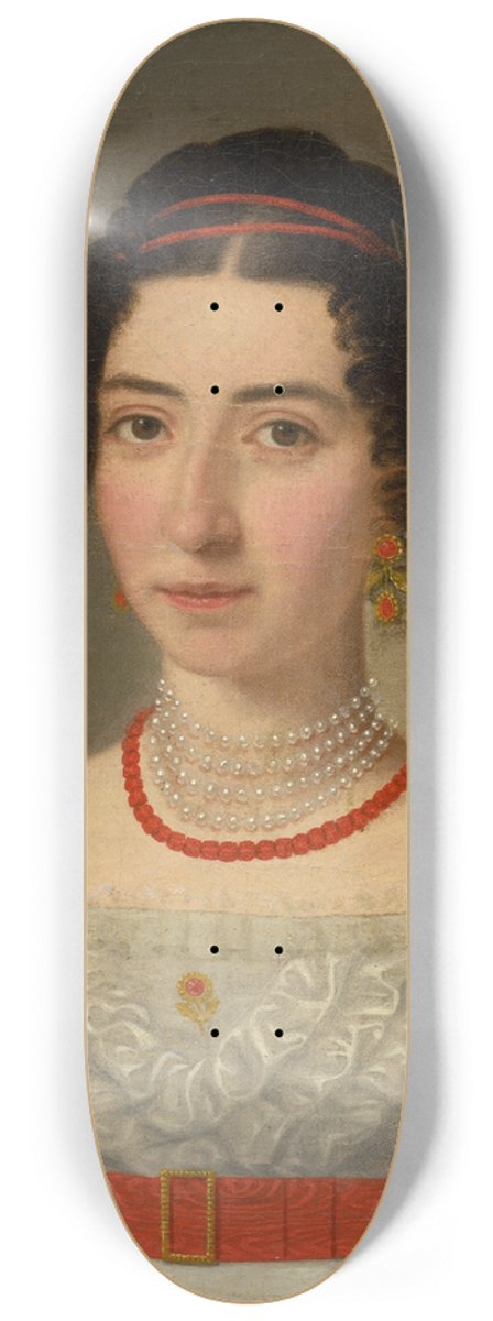 Jozef Czauczik - Portrait of Anna Okolicsnyi 8.25 inch art skate deck
