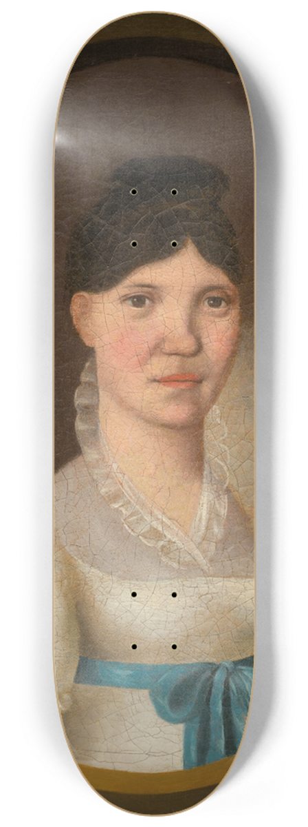 Jozef Czauczik - Portrait of a Young Woman in a White Dress 8.25 inch art skate deck