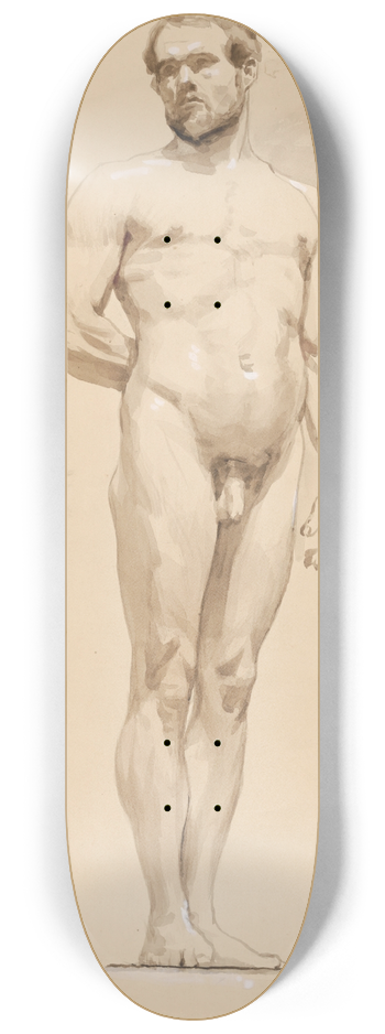 Jozef Hanula - Study of a standing man 8.25 inch art skate deck
