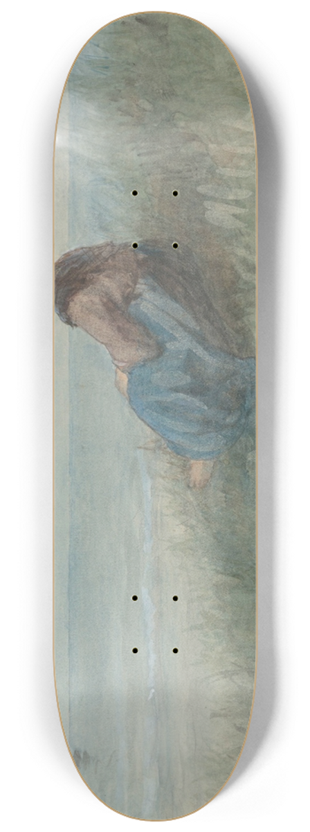 Jozef Israls - Een vrouw zit op een duin naar zee te kijken 8.25 inch art skate deck