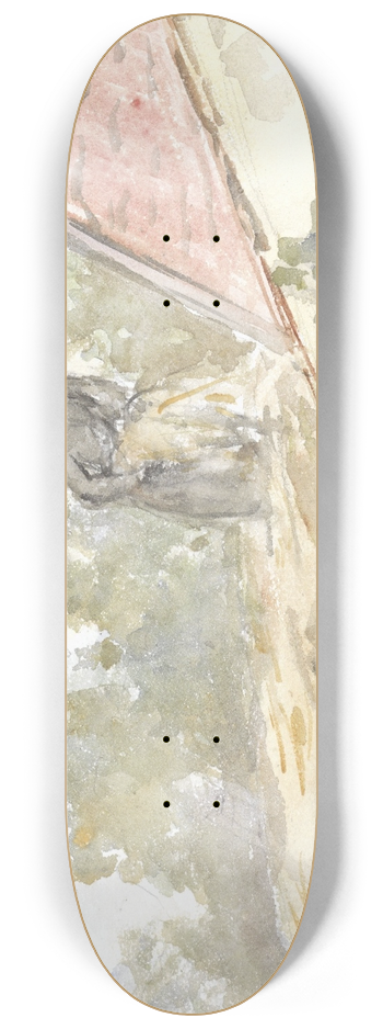 Jozef Israls - Landschap met vrouw en dak van een huis 8.25 inch art skate deck