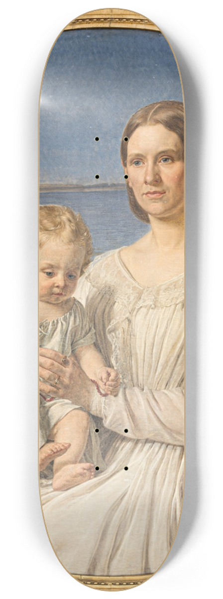 Jrgen Roed - Portrt af Maria Lehmann med datteren Margrethe 8.25 inch art skate deck
