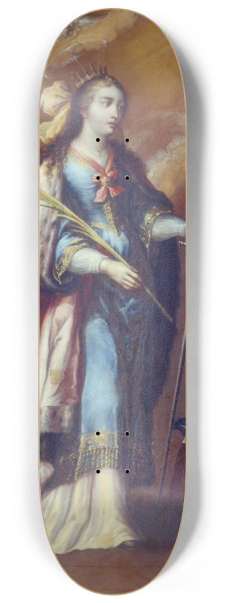 Juan Correa - Saint Catherine of Alexandria 8.25 inch art skate deck