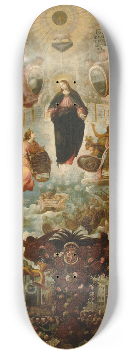 Juan de las Roelas - Alegora de la Virgen Inmaculada 8.25 inch art skate deck